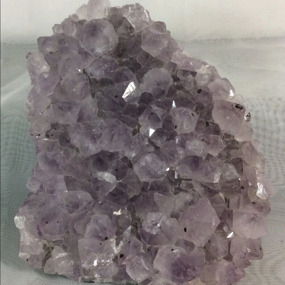 Natural Amethyst Druze Crystal Cluster Large Size Specimen 4 1/2” X 4 1/2”